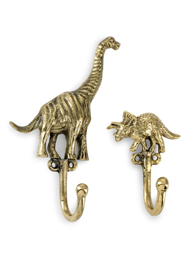Doing Goods - Dean Dinosaur wandhaak set van 2 - Goud