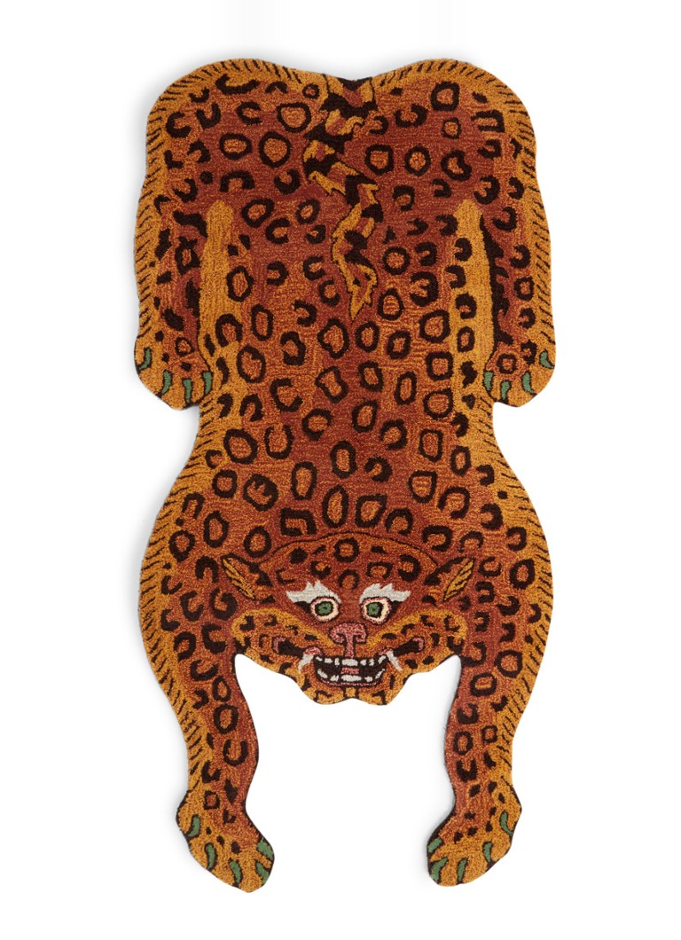 Doing Goods - Heritage Tatsu Leopard Large vloerkleed 180 x 90 cm - Bruin