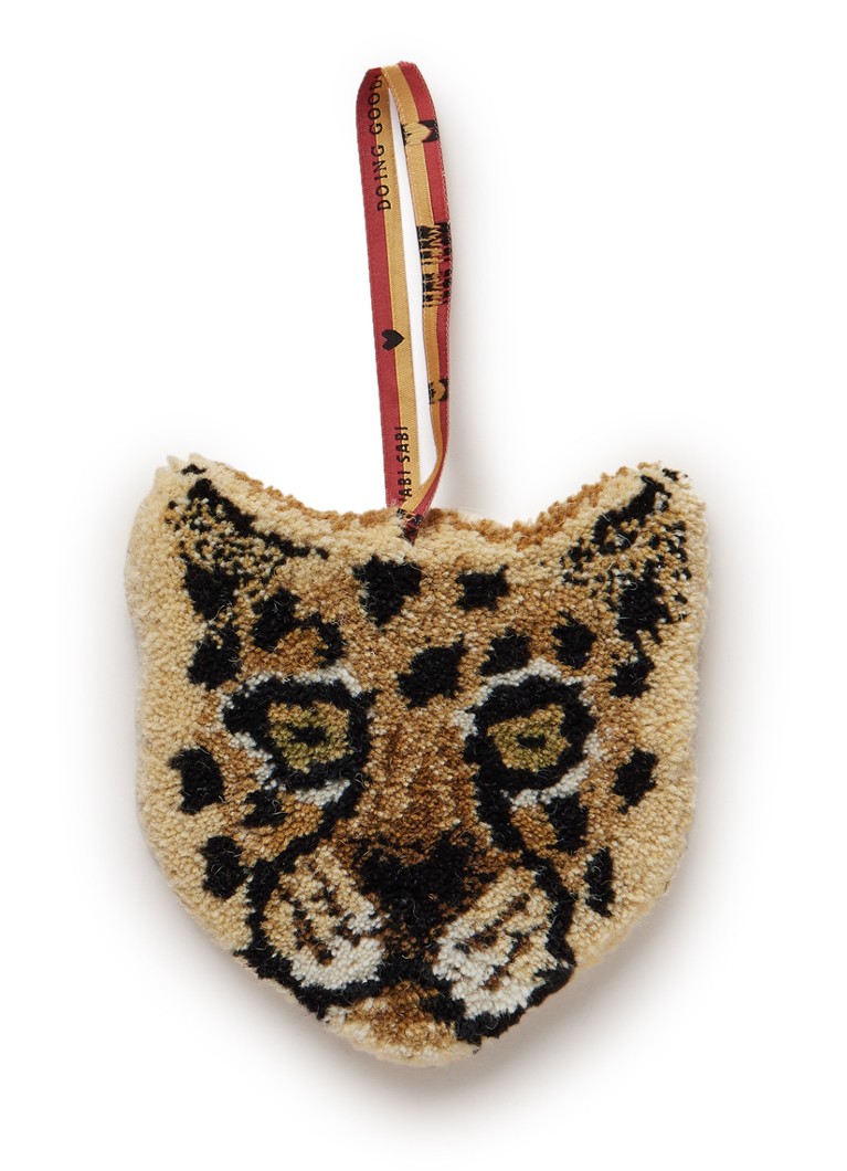 Doing Goods - Loony Leopard Cub hanger 16 cm - Mosterd