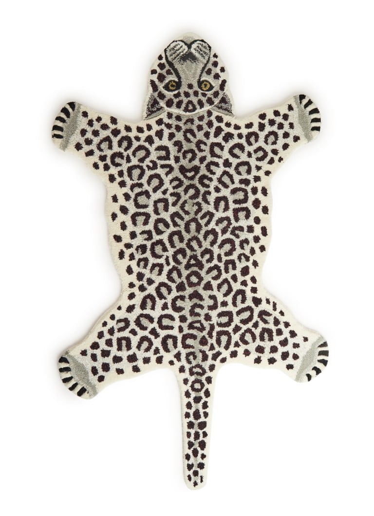Doing Goods - Snowy Leopard L vloerkleed 150 x 98 cm - Gebroken wit