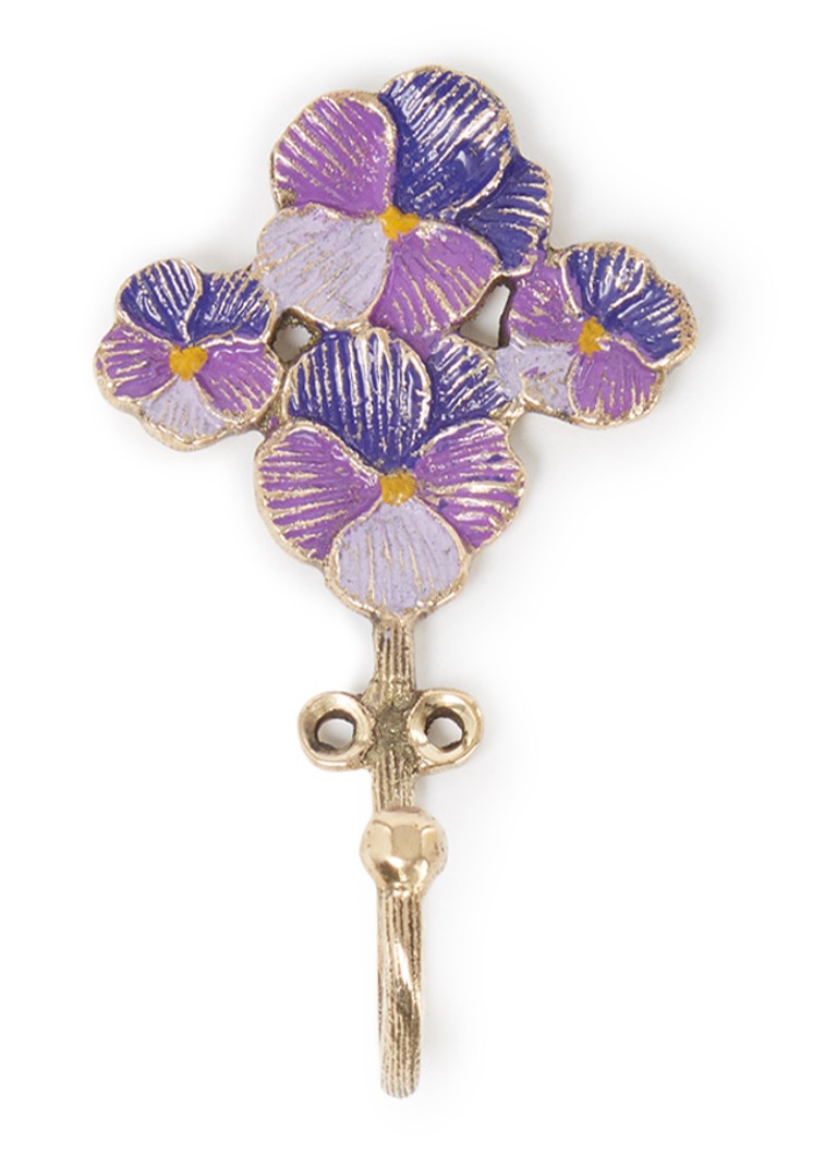 Doing Goods - Valery Violet Field wandhaak 11 cm - Goud