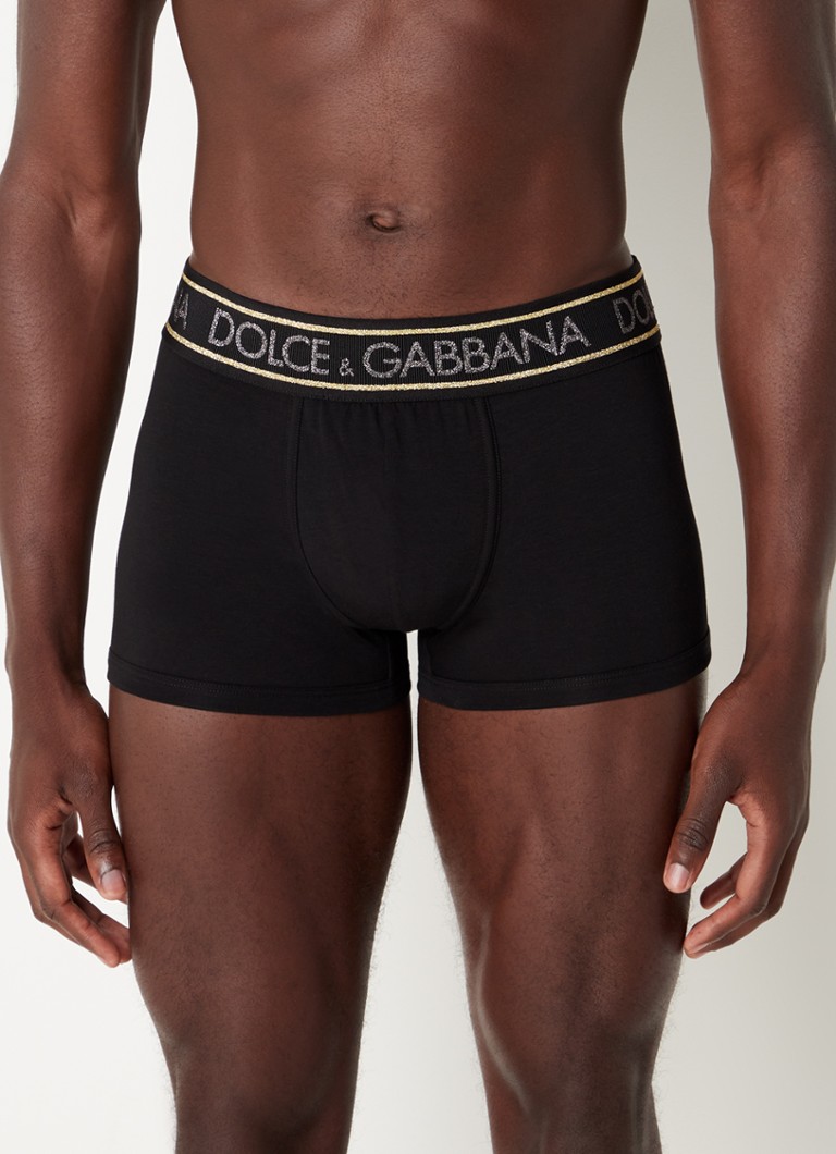 Dolce & Gabbana - Boxershort met logoband  - Zwart