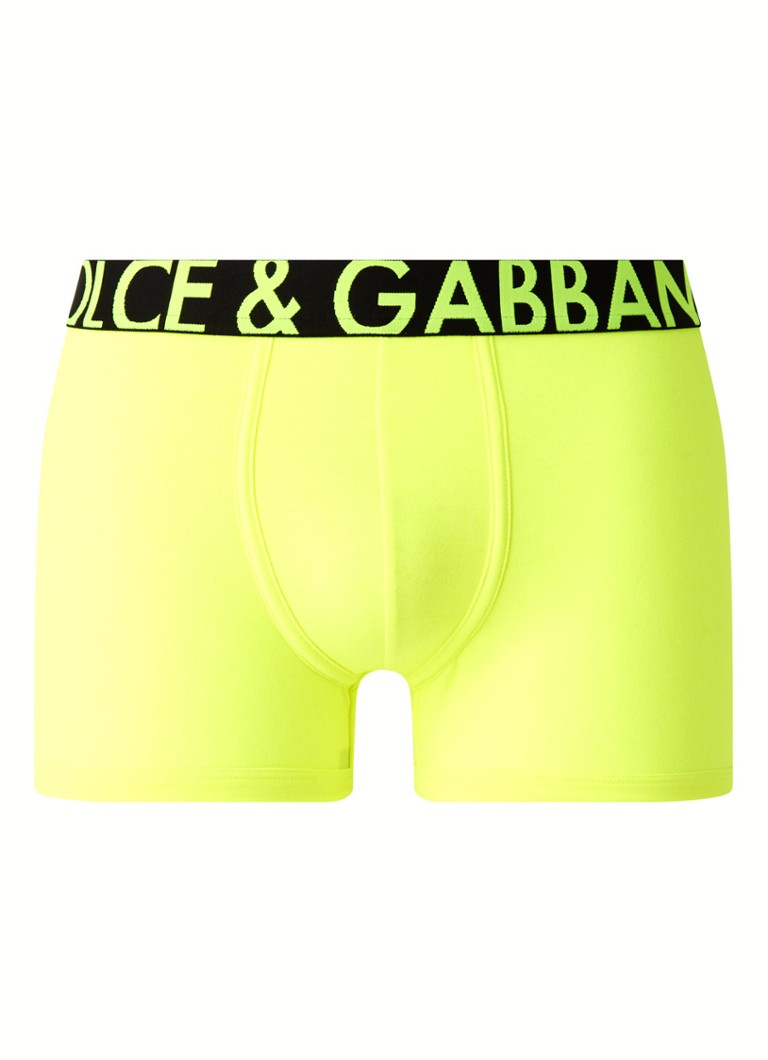 Dolce & Gabbana - Boxershort met logoband  - Neongeel