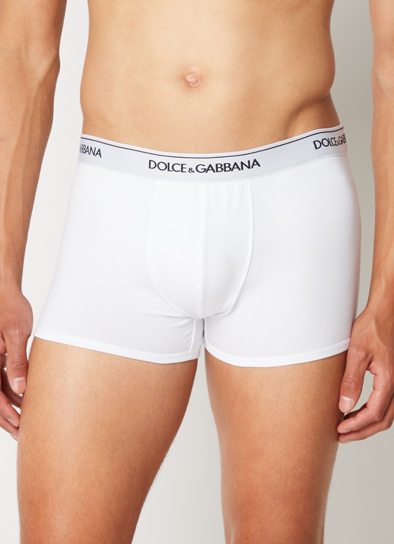 Dolce & Gabbana - Boxershorts met logoband in 2-pack - Gebroken wit