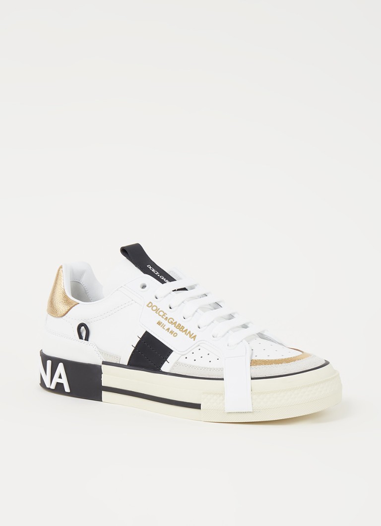 Dolce & Gabbana Custom 2.Zero sneaker van kalfsleer met logo ⢠Wit ⢠de Bijenkorf