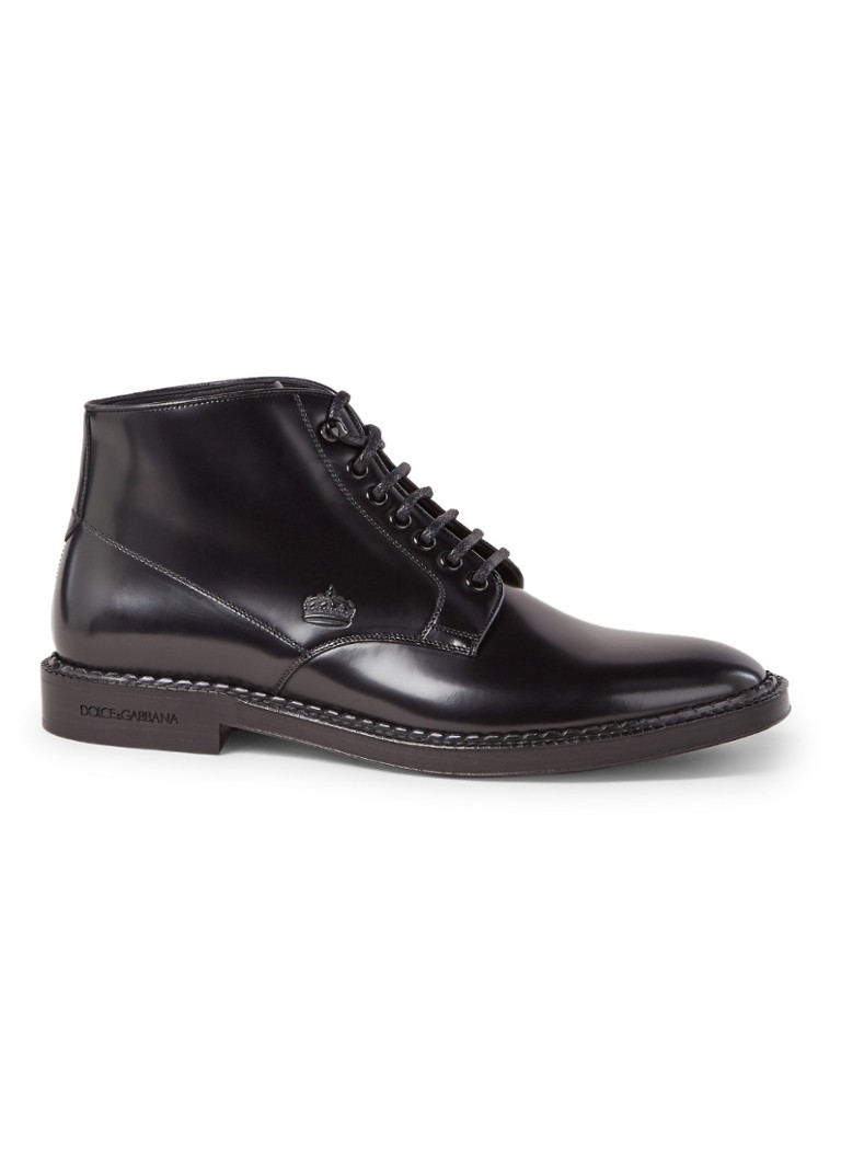 Dolce & Gabbana - Marsala veterschoen van kalfsleer  - Zwart