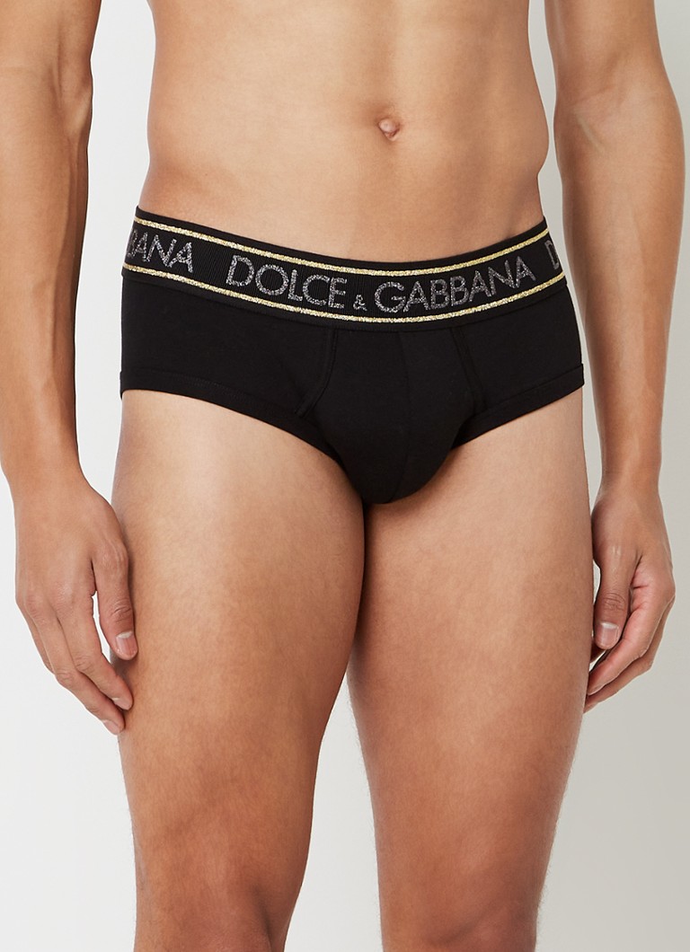 Dolce & Gabbana - Slip met logoband - Zwart