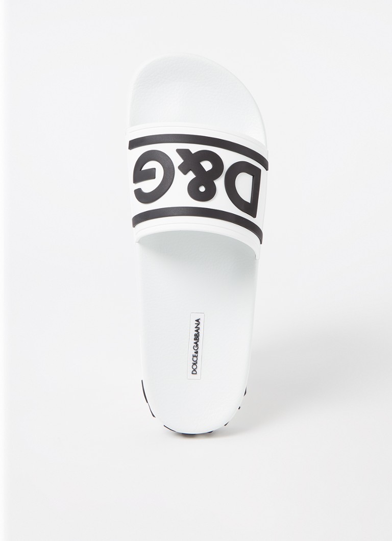 Dolce & Gabbana - Slipper met logoprint - Wit