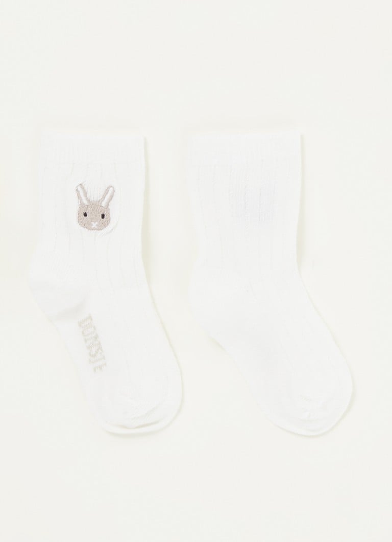 Donsje Amsterdam - Bell sokken in biologisch katoenblend - Wit