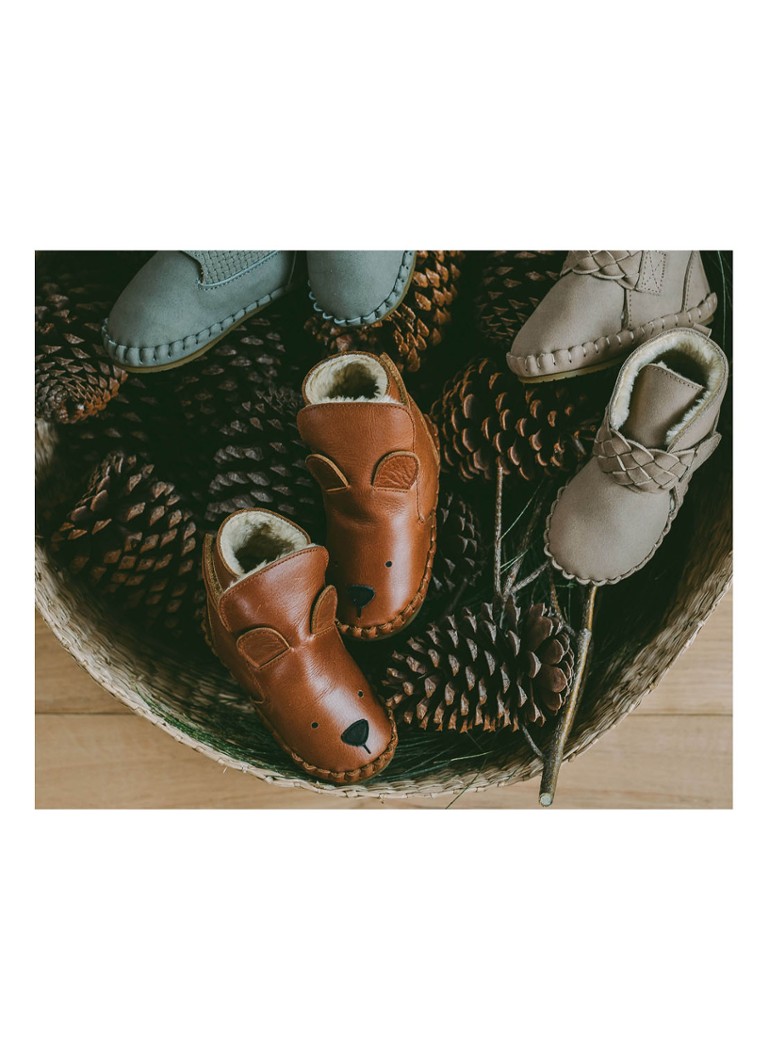 Kapi Classic Lining Bear babyschoentje van leer De Bijenkorf Kinderen Schoenen Pantoffels 
