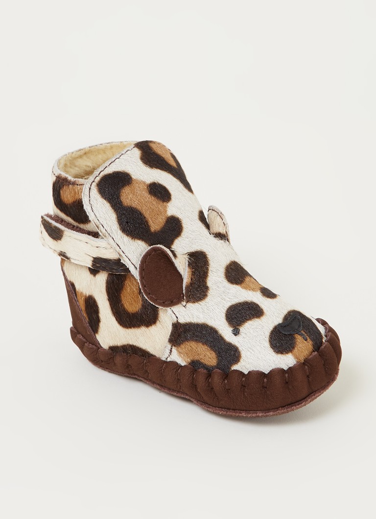 Donsje Amsterdam Kapi Exclusive Lining babyschoentje van leer • Donkerbruin  • de Bijenkorf bijenkorf donsje