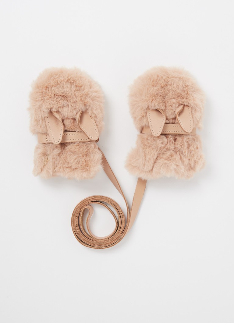 Donsje Amsterdam - Richy Mittens | Fluffy Bunny - Donkerbeige