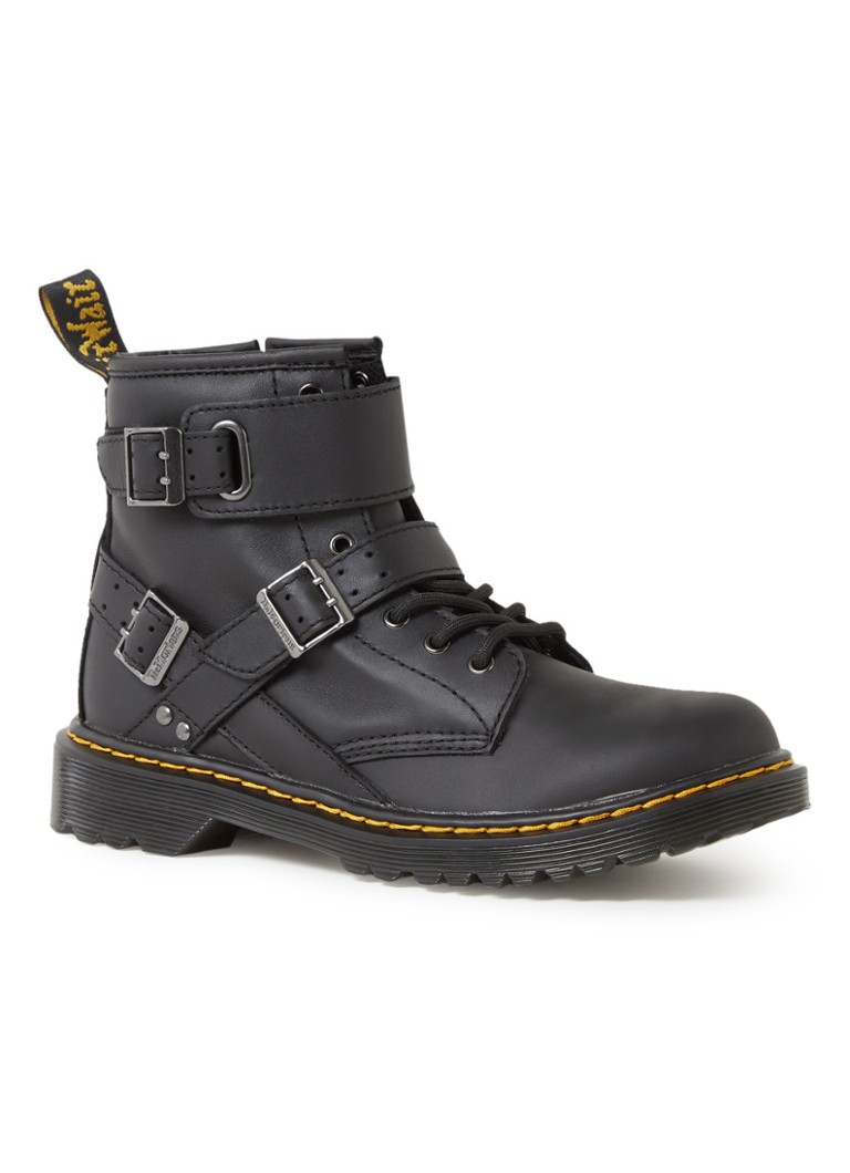 Pigment enkel Standaard Dr. Martens 1460 J biker boot van leer • Zwart • de Bijenkorf