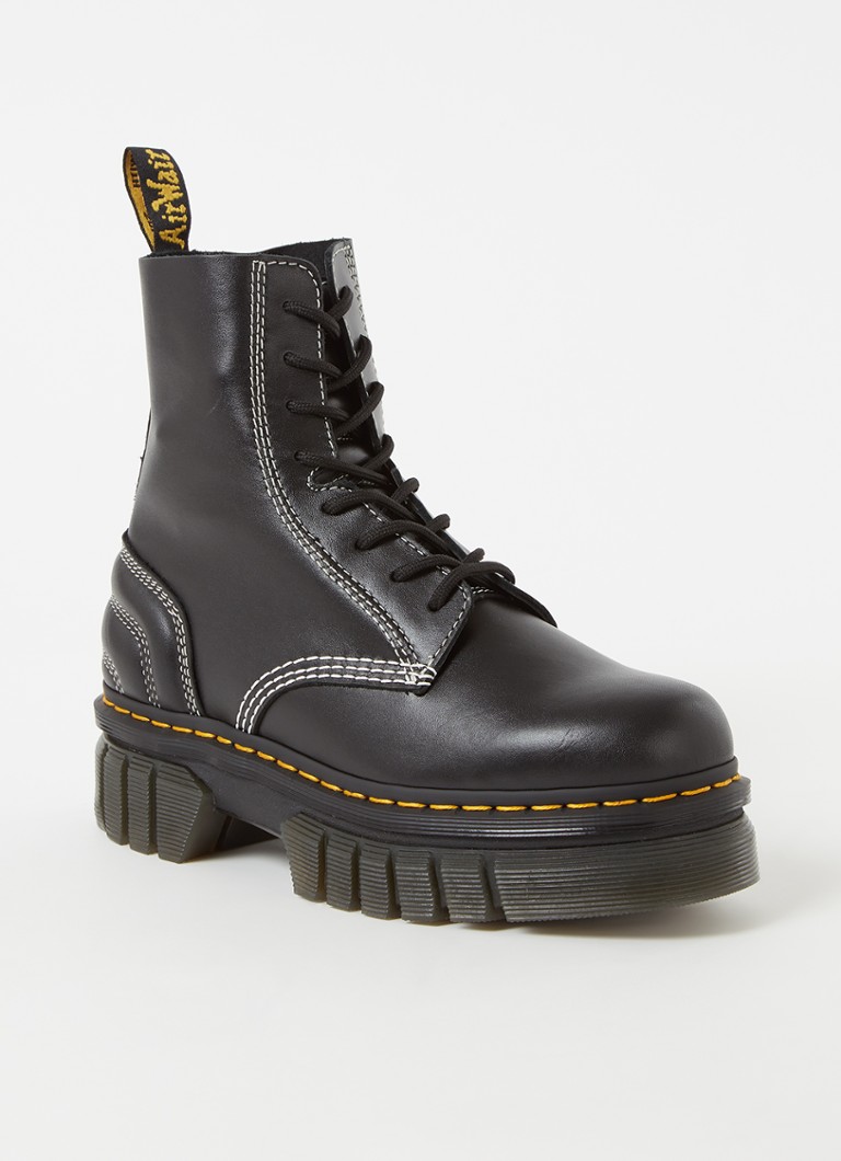 Dr. Martens Audrick biker boot van leer • Zwart • de Bijenkorf