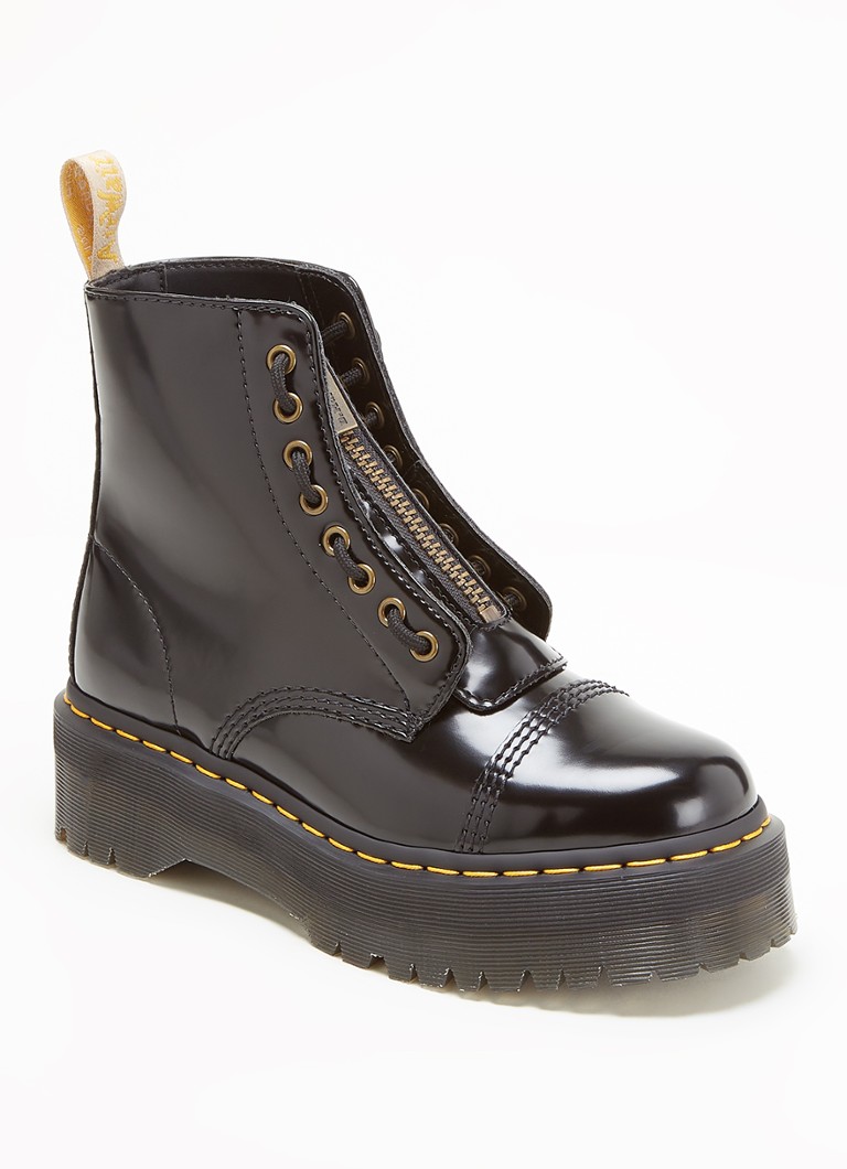 Dr. Martens Vegan Sinclair platform biker boot • Zwart • de Bijenkorf