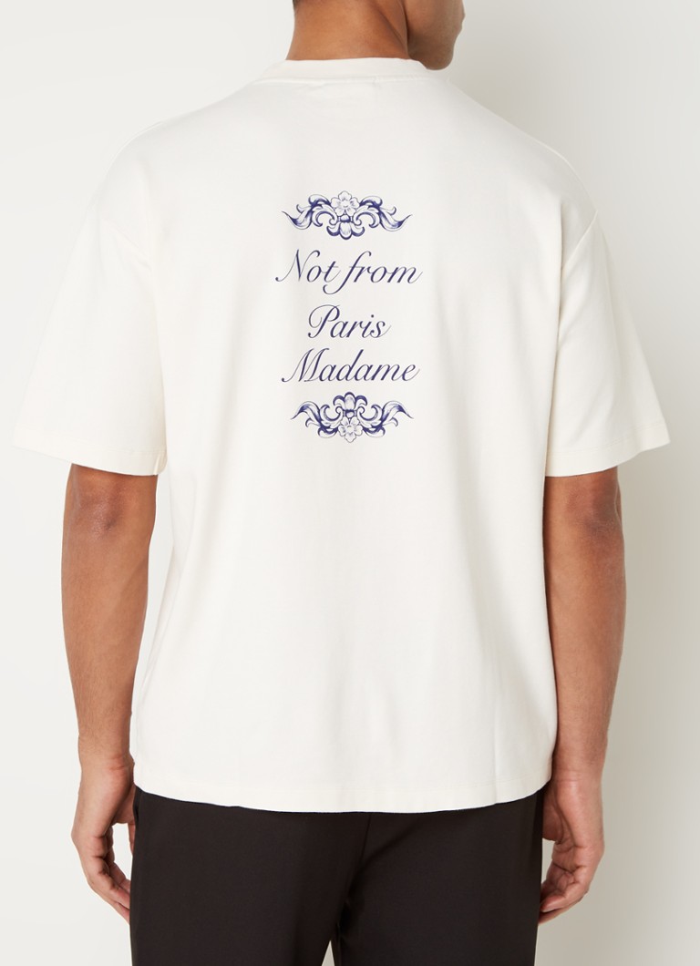 Drôle de Monsieur Tshirt met front en backprint • Gebroken wit • de Bijenkorf