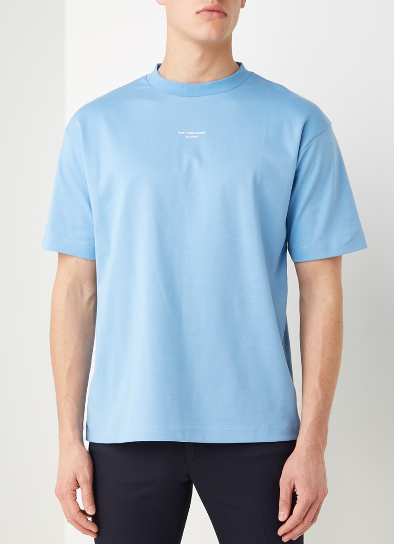 Drôle de Monsieur - T-shirt met print - Lichtblauw