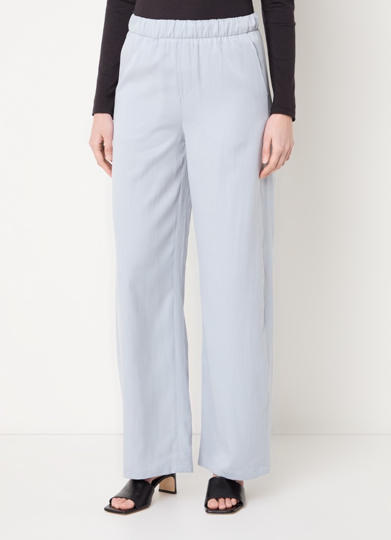 DRYKORN - Consider high waist loose fit pantalon met steekzakken - Blauwgrijs