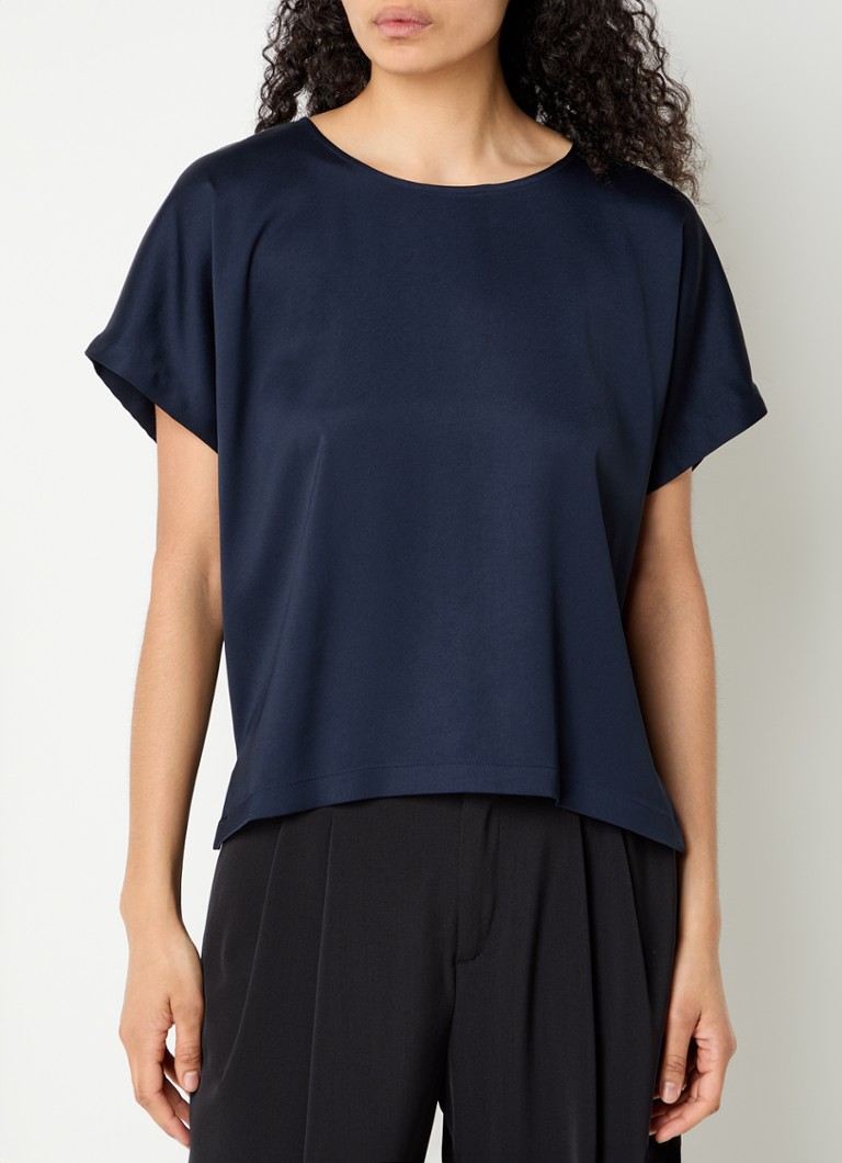 DRYKORN - Coramy tuniek van satijn - Donkerblauw