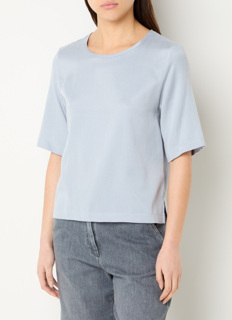 DRYKORN - Diedra T-shirt met ronde hals - Blauwgrijs