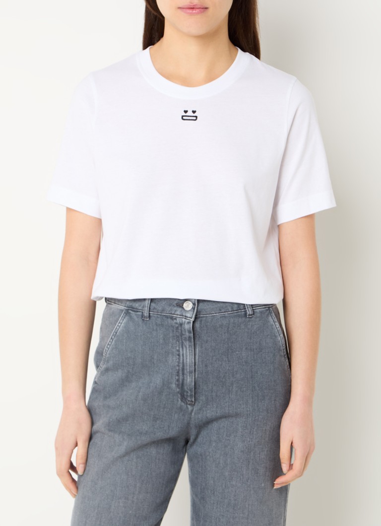 DRYKORN - Kirani T-shirt met borduring - Wit