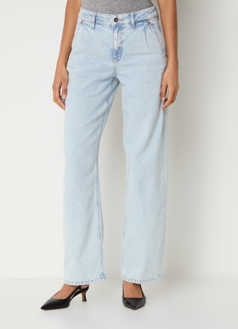 DRYKORN - Vynown high waist straight fit jeans in lyocellblend met lichte wassing - Indigo