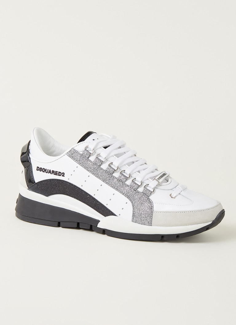 vegetarisch voor Extremisten Dsquared2 551 sneaker met kalfsleren details • Wit • de Bijenkorf