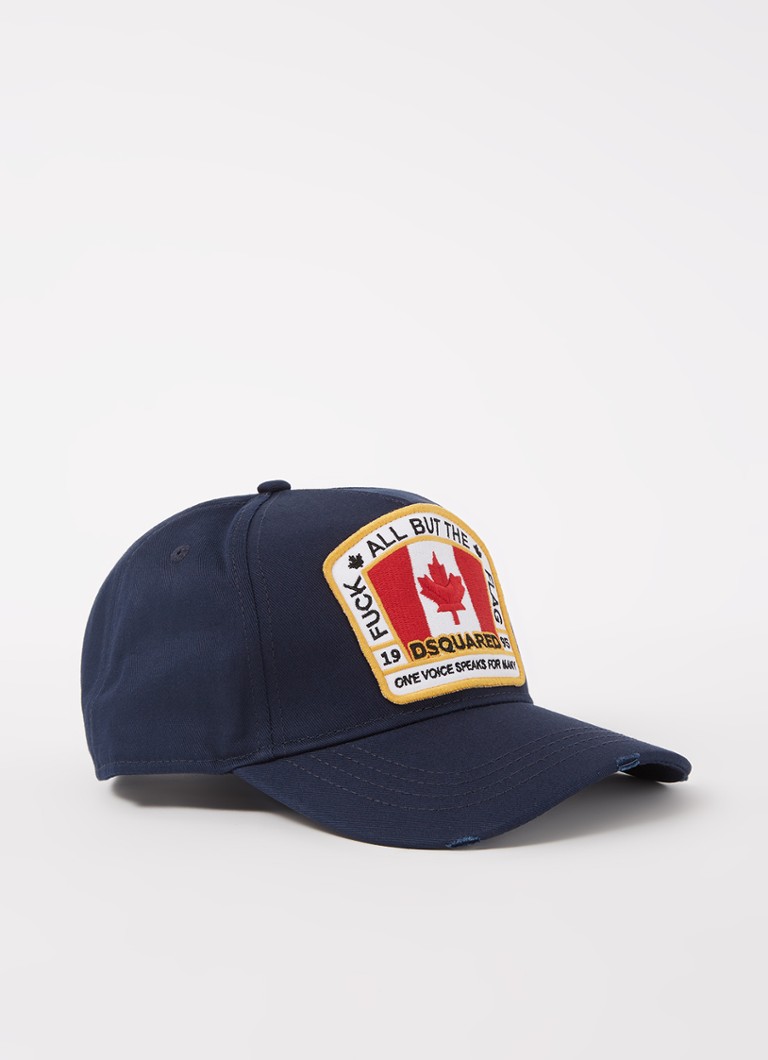 Instituut Stadium Experiment Dsquared2 Canada Patch pet met borduring • Donkerblauw • de Bijenkorf