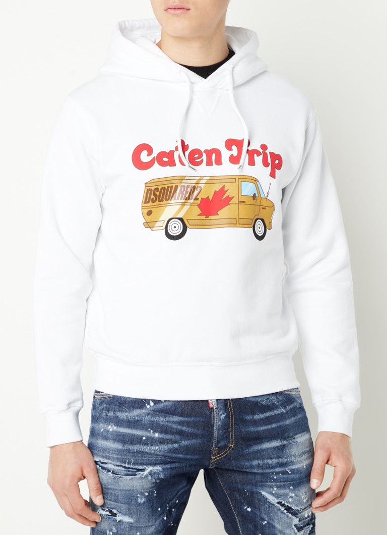 Dsquared2 - Caten Trip hoodie met logoprint - Wit