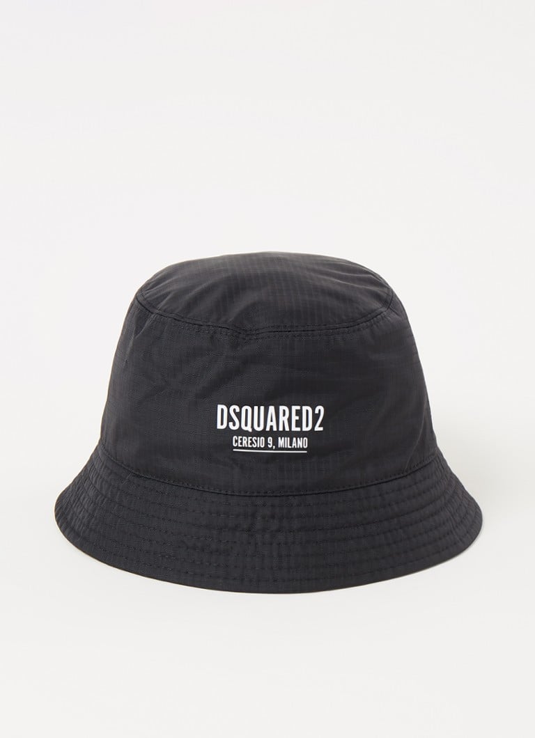 Dsquared2 - Ceresio 9 bucket hoed met logo - Zwart