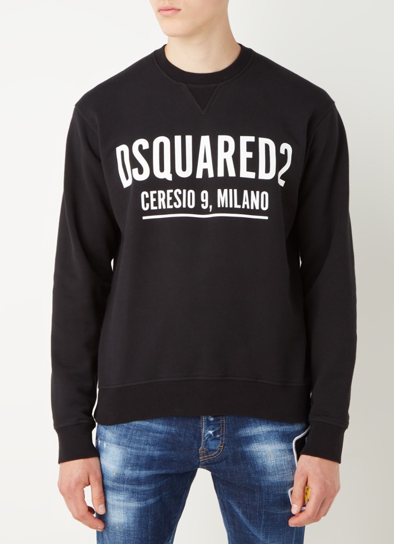 Dsquared2 Ceresio 9 Cool sweater met logoprint Zwart • de