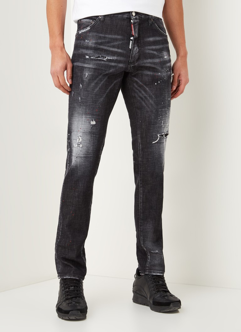 Wolk Reorganiseren Universiteit Dsquared2 Cool Guy slim fit jeans met ripped details en verfspetters •  Zwart • de Bijenkorf