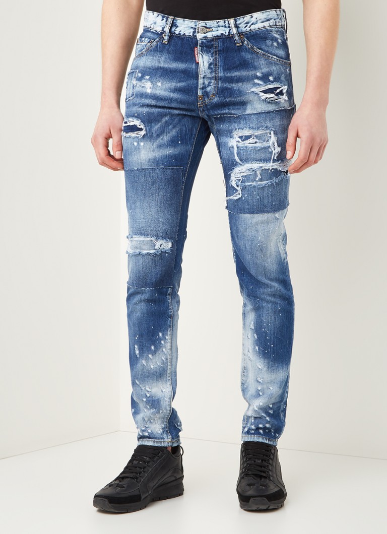 Dsquared2 - Cool Guy slim fit jeans met ripped details - Indigo
