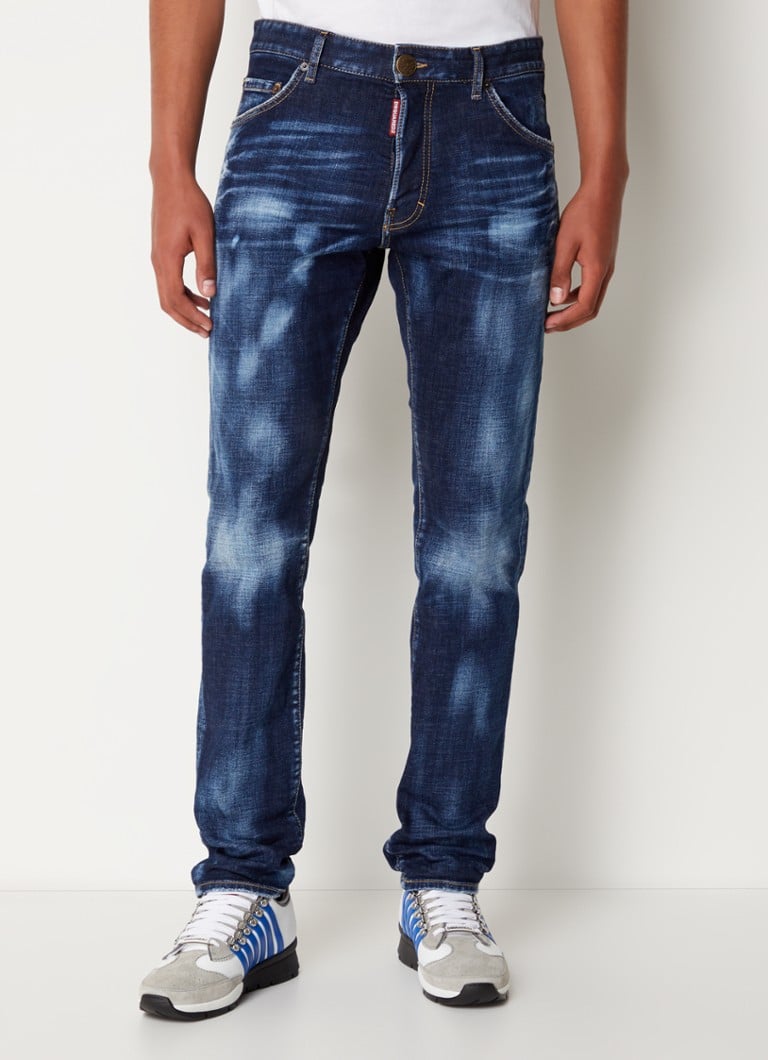Dsquared2 - Cool Guy slim fit jeans met verwassen afwerking - Indigo