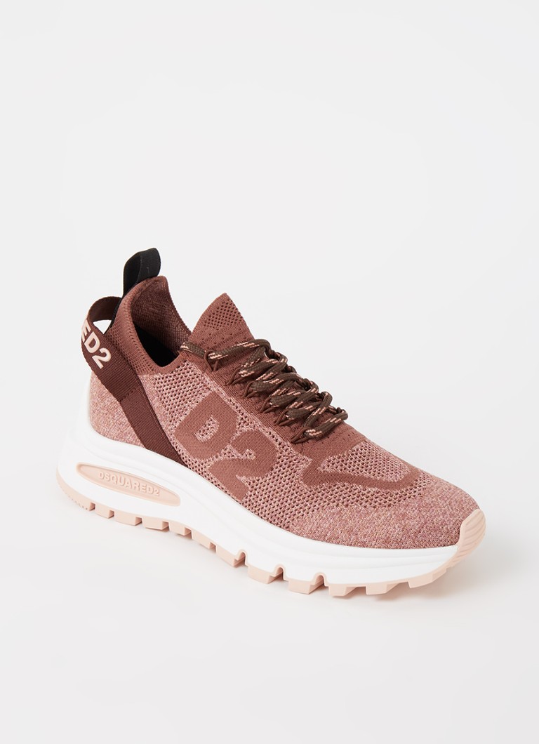 Fruitig Periodiek Voorkomen Dsquared2 Run DS2 sneaker met gebreid bovenwerk • Roze • de Bijenkorf