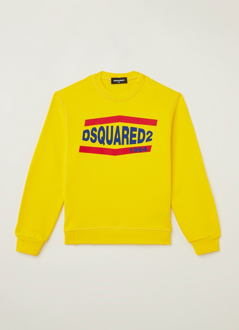 Dsquared2 - Sweater met logoprint - Neongeel
