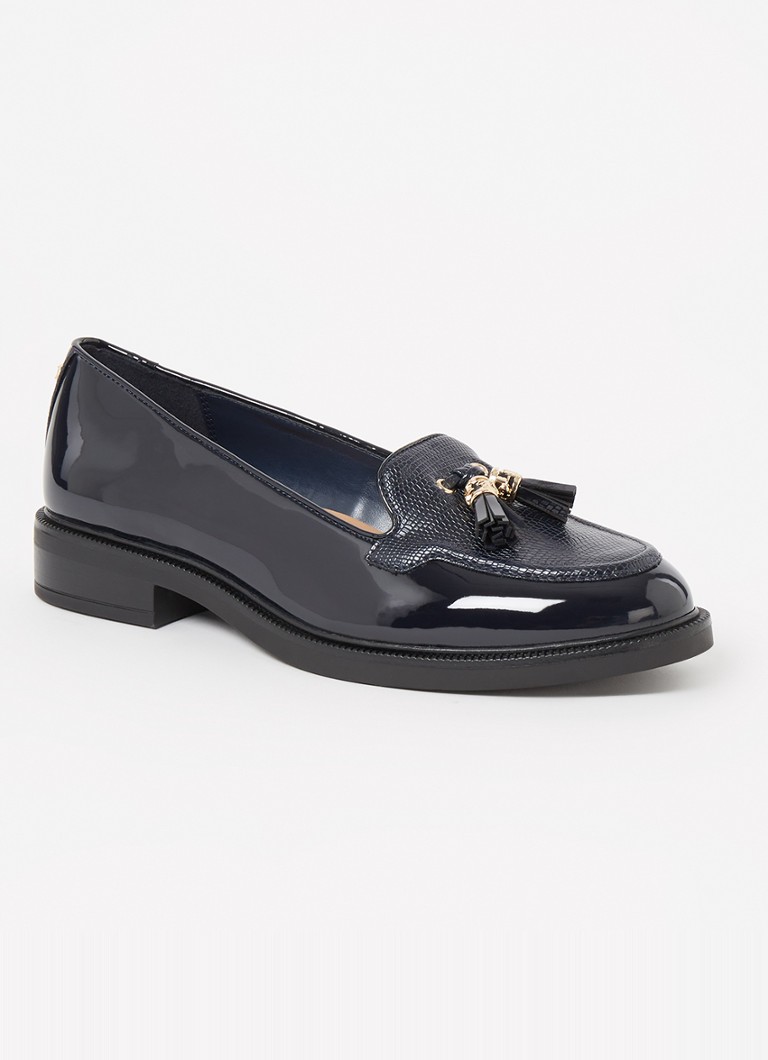 Dune London - Grape loafer met lakfinish - Donkerblauw