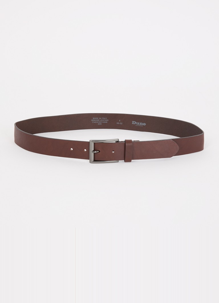 Dune London - Odessans riem van leer - Hazelnootbruin
