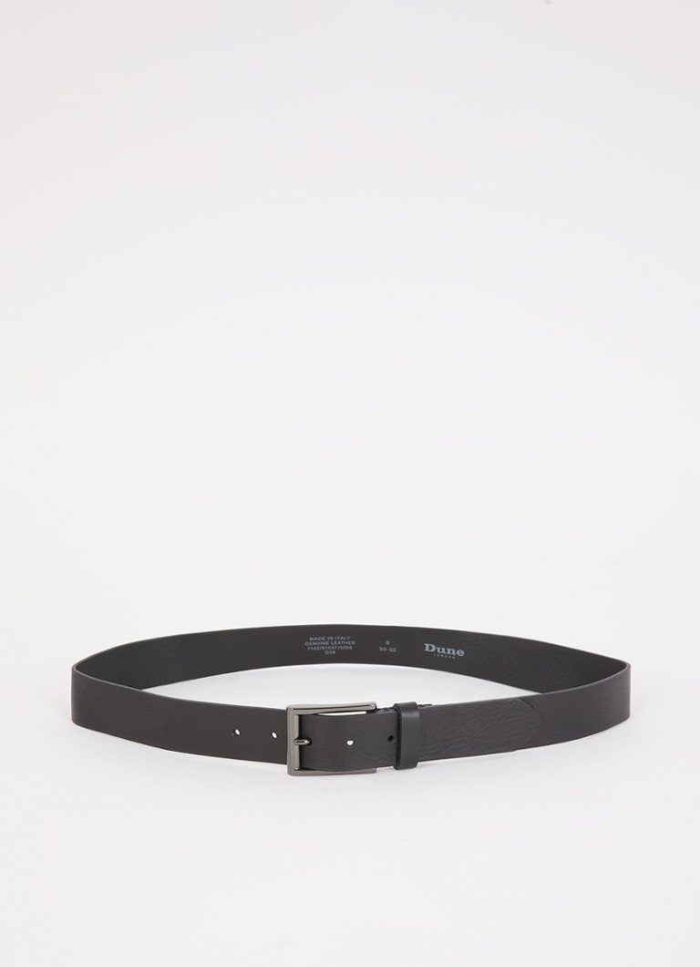 Dune London - Odessans riem van leer - Zwart