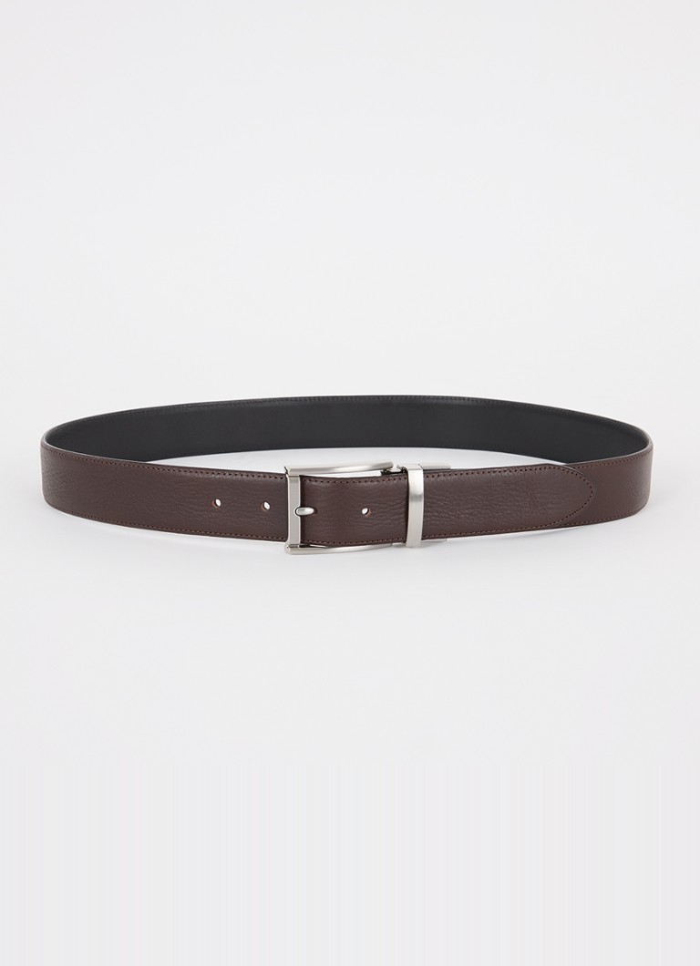 Dune London - Olen reversible riem van leer - Zwart