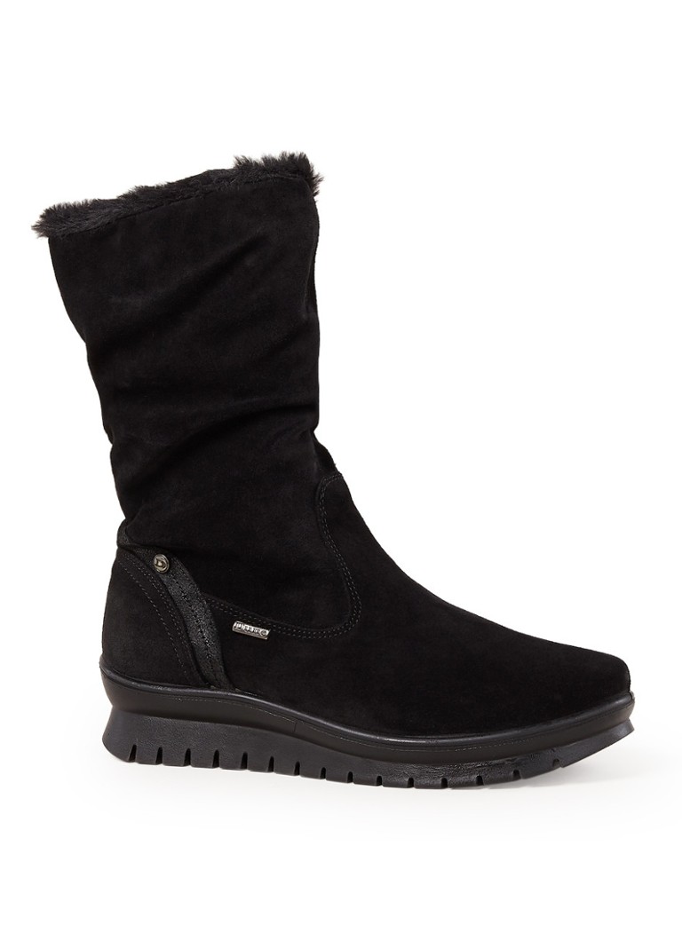 dune rafikii water resistant calf boots black suede