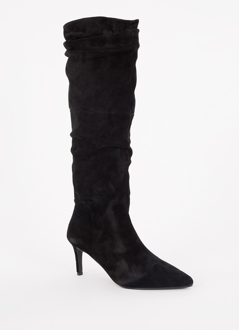 Dune London - Slouchings laars van suède - Zwart