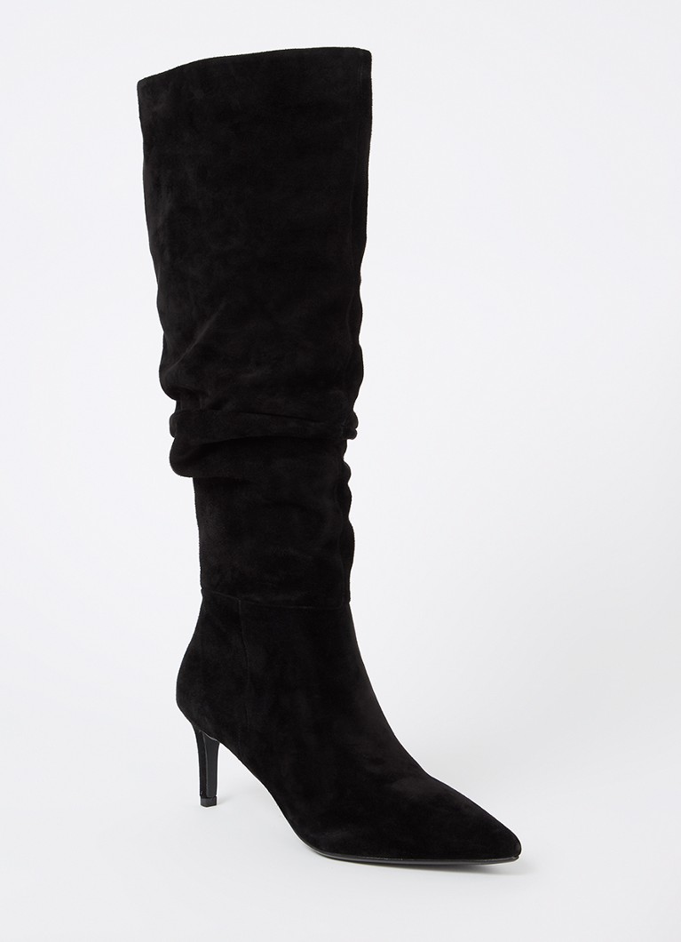 Dune London - Slouchings laars van suède - Zwart