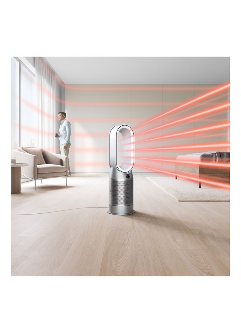 Dyson Purifier Hot + Cool Auto React luchtreiniger, verwarmer u0026  torenventilator, 76,4 cm hoog • Zilver • de Bijenkorf