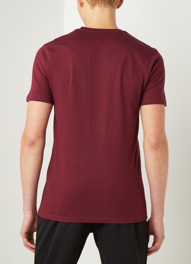 Pellen Tablet Vestiging ellesse Glisenta T-shirt met logo • Bordeauxrood • de Bijenkorf