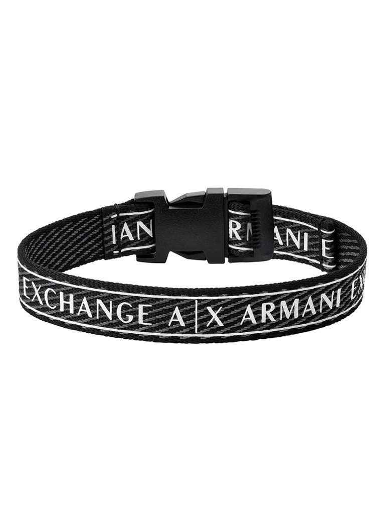 Refrein cultuur vat Emporio Armani Armband met logo AXG0082040 • Grijs • de Bijenkorf