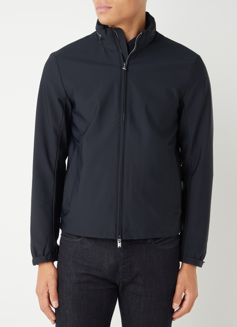 poort Bang om te sterven Grafiek Emporio Armani Essential softshell jack met opbergbare capuchon •  Donkerblauw • de Bijenkorf