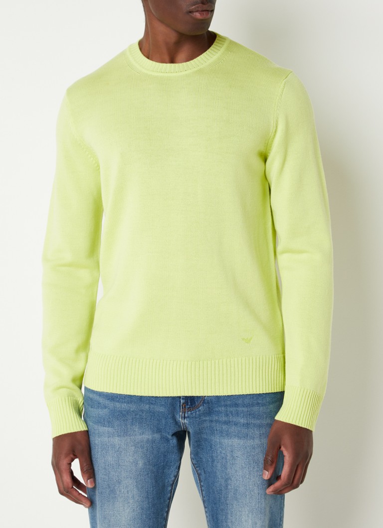 Emporio Armani - Fijngebreide sweater van scheerwol - Neongroen