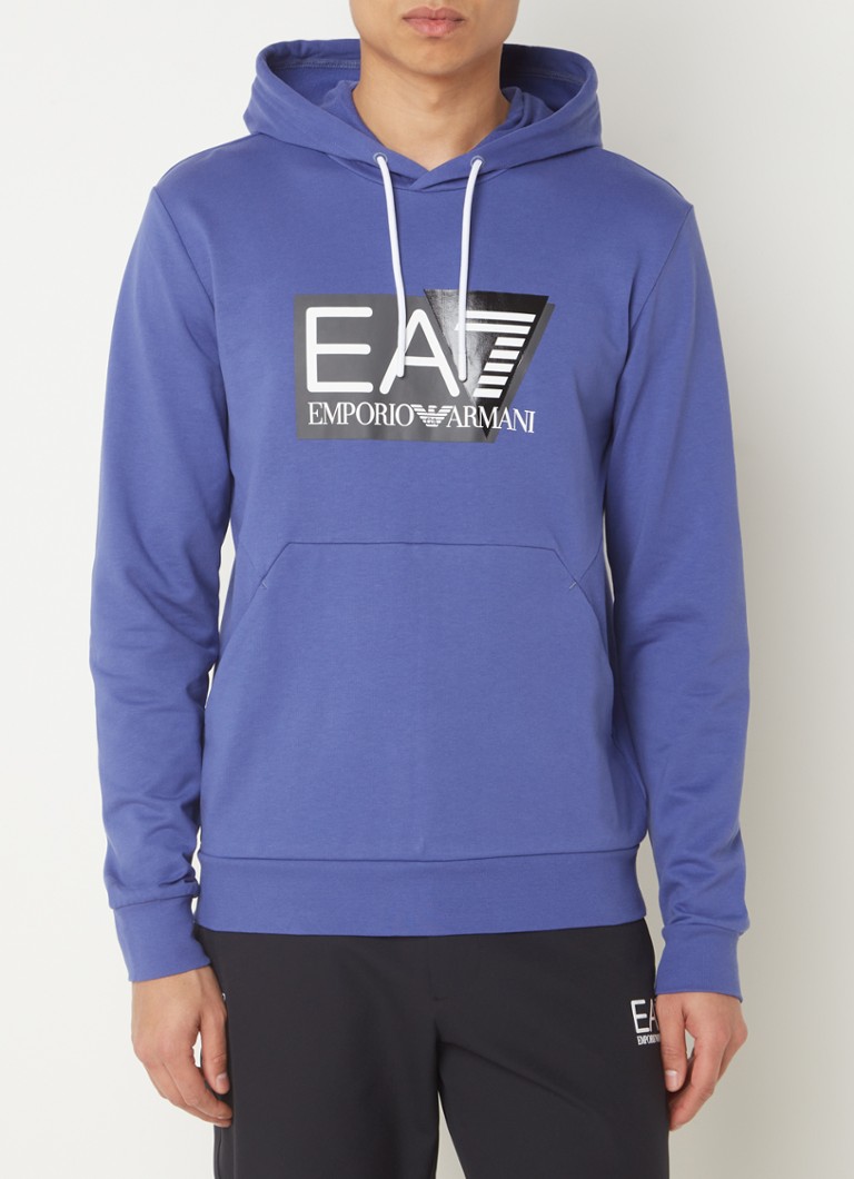 Emporio Armani Hoodie met logo • Donkerblauw • de Bijenkorf