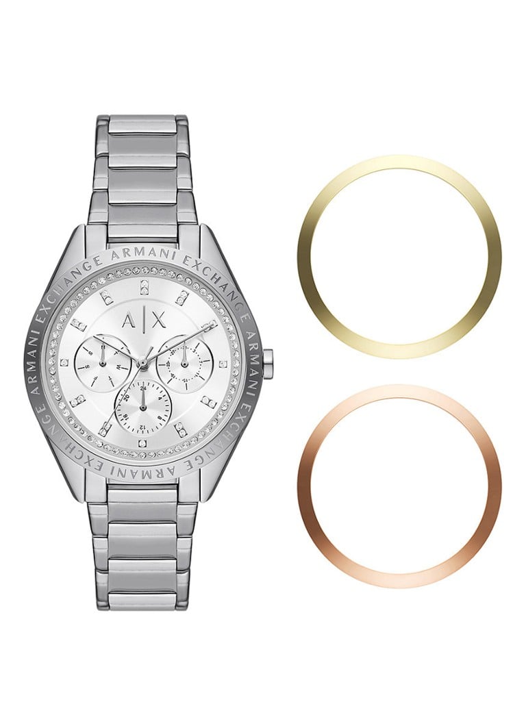 omdraaien natuurkundige betaling Emporio Armani Horloge giftset AX7142SET • Zilver • de Bijenkorf